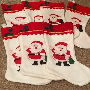 Santa 🎅🏼 Felt Holiday Stockings- Set of 7